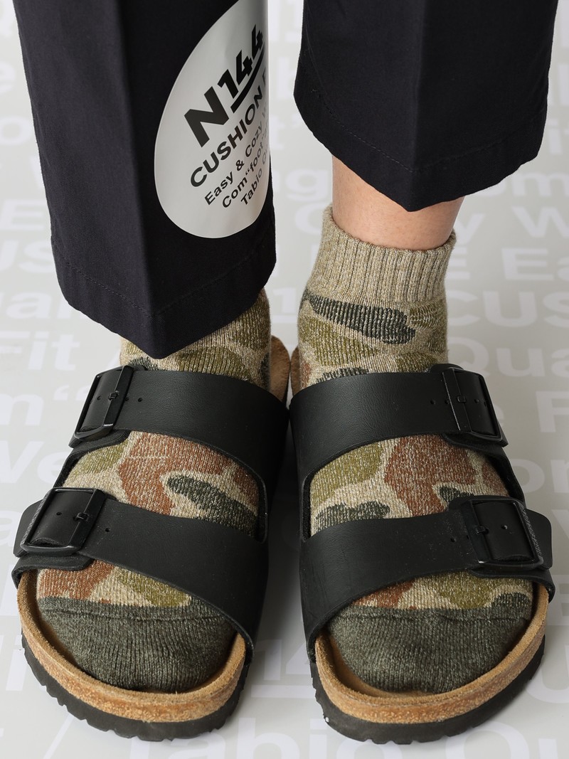 Camouflage Duck Pile Ankle Socks M