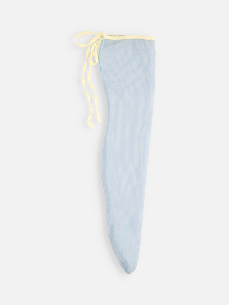 Mi-chaussette lacet arrière en tulle