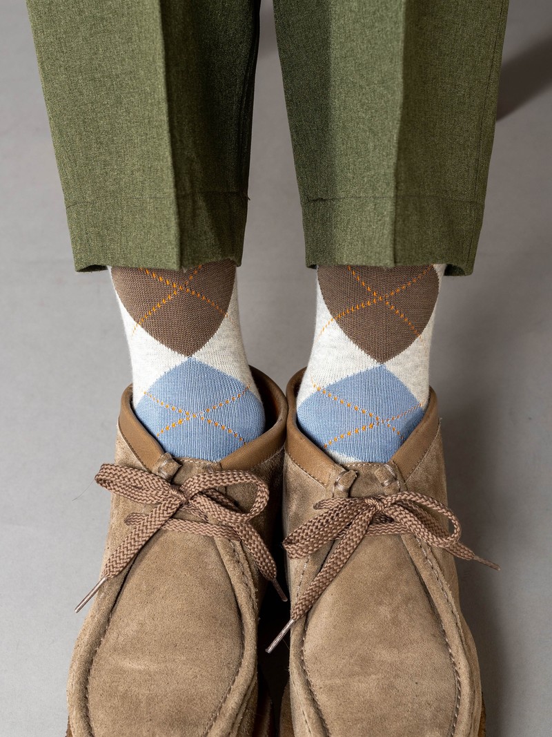 Wadensocken mit Argyle-Muster M