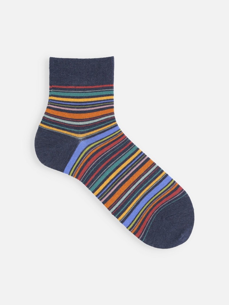 Multi-Stripe korte sokken M
