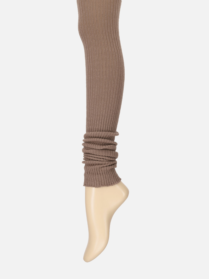 Legging uni côtelé 2x1 long