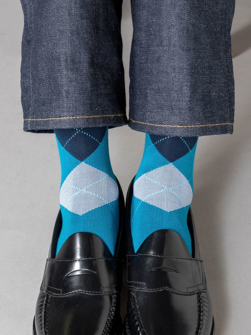 Wadensocken mit Argyle-Muster M