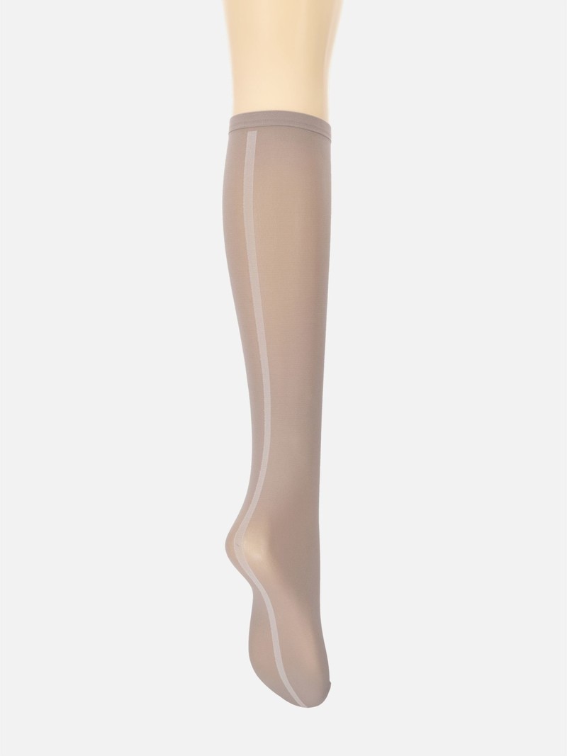 Medias hasta la rodilla con costura trasera 60D