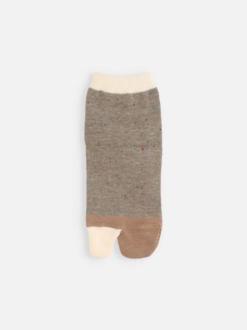 Melierte Tabi-Socken für Kinder, 16–18 cm