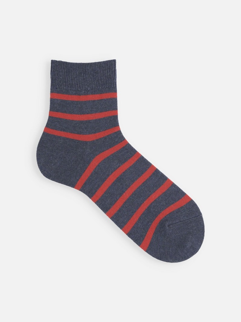 Marine Stripe Short Socks M