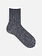 Cotton/Linen Heathered Rib Short Socks M