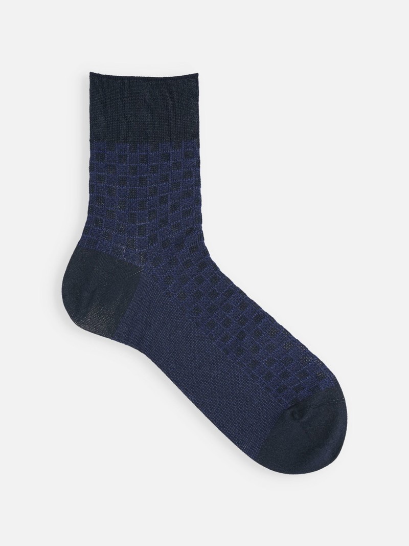 Washi Damier patroon korte sokken M