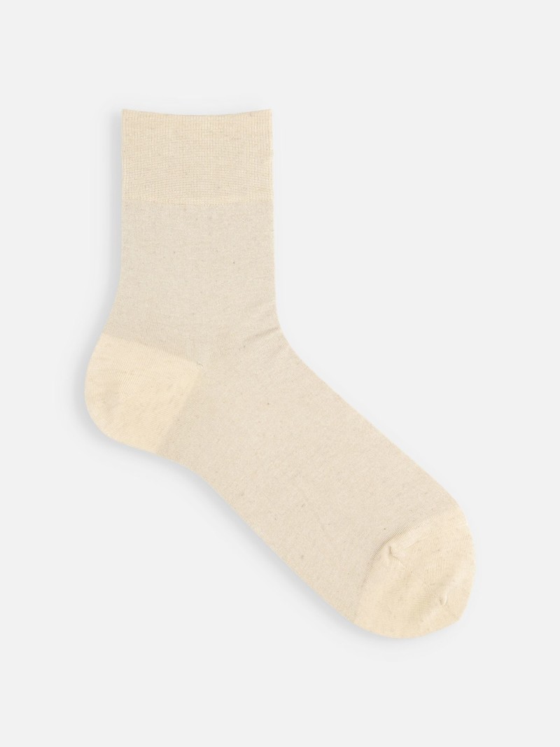 Cotton/Linen Plain Short Socks M