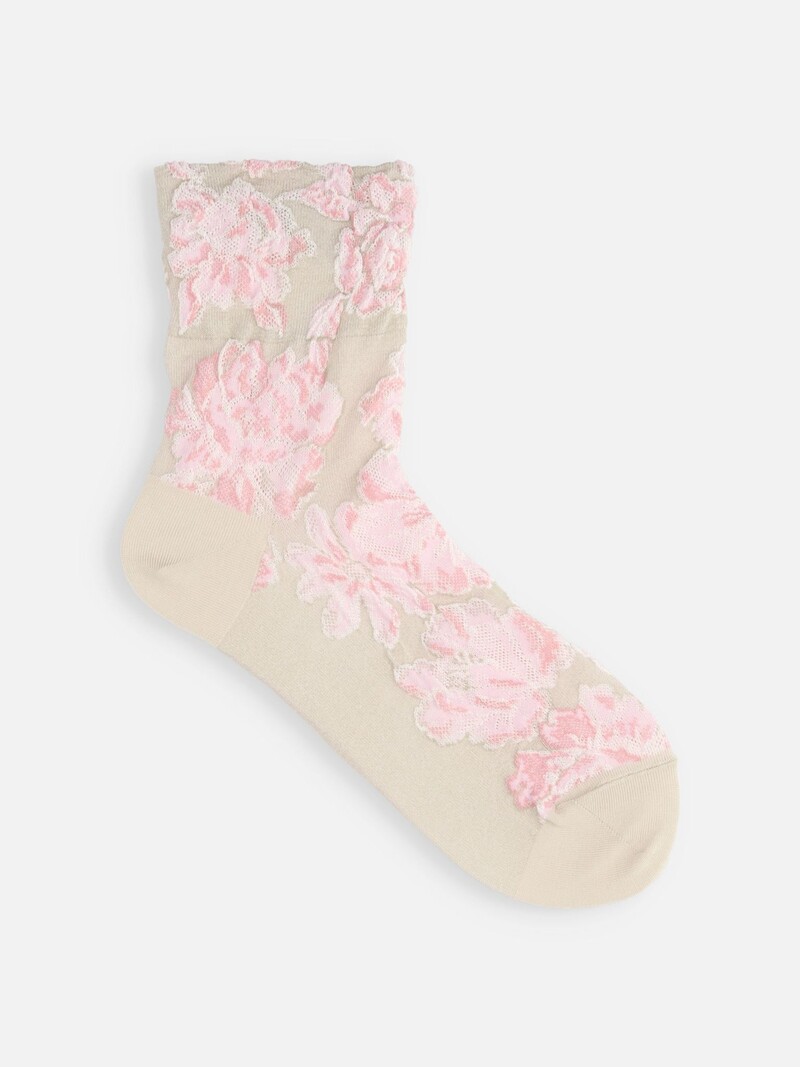 Float Flowers Low Crew Socken