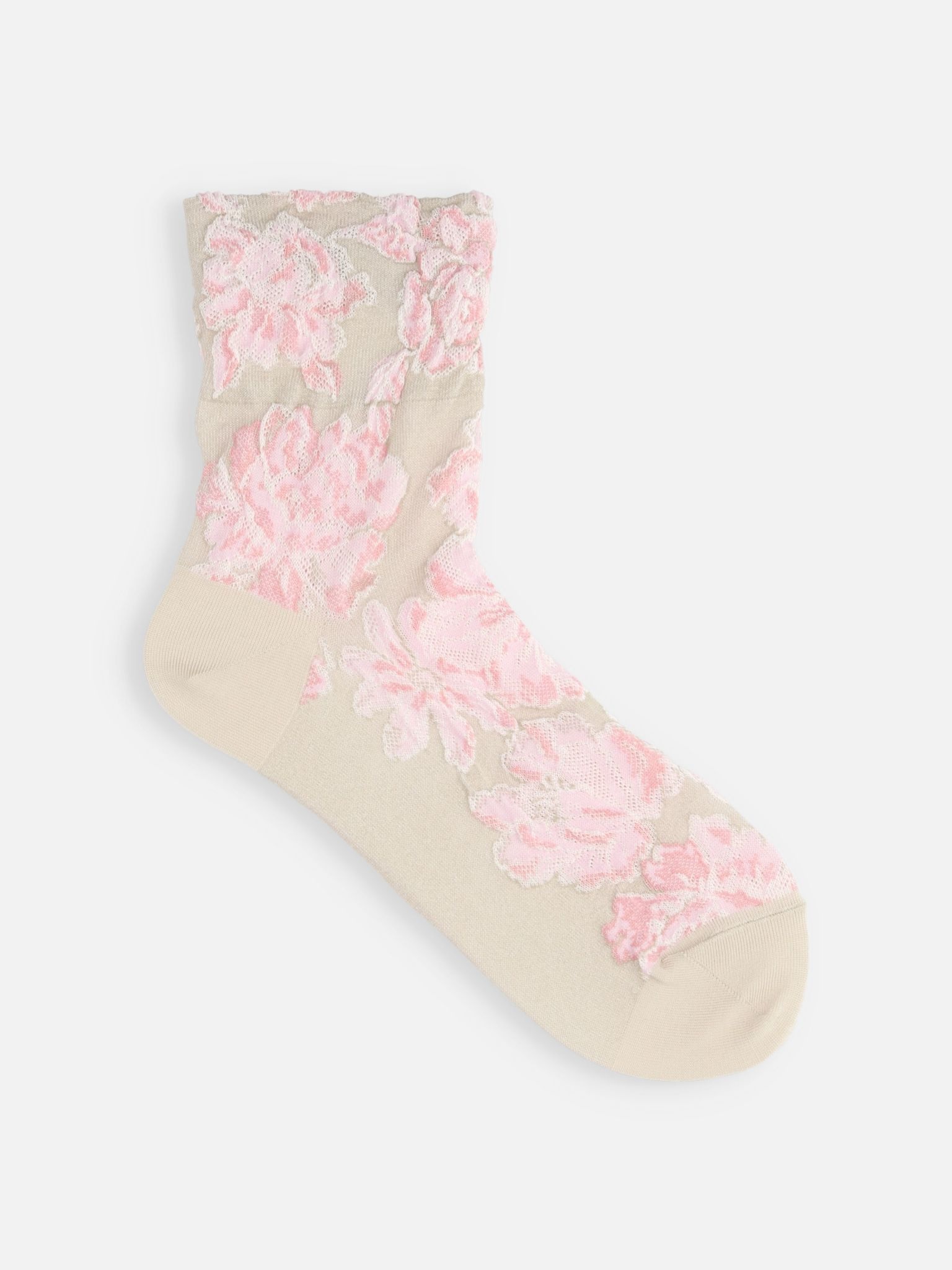 Float Flowers Low Crew Socks