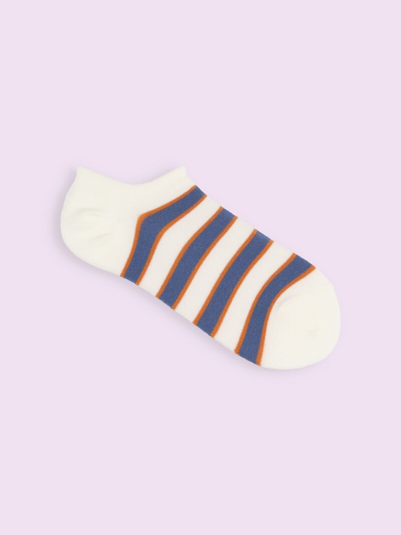 Sneakersocken mit zweifarbigen Streifen