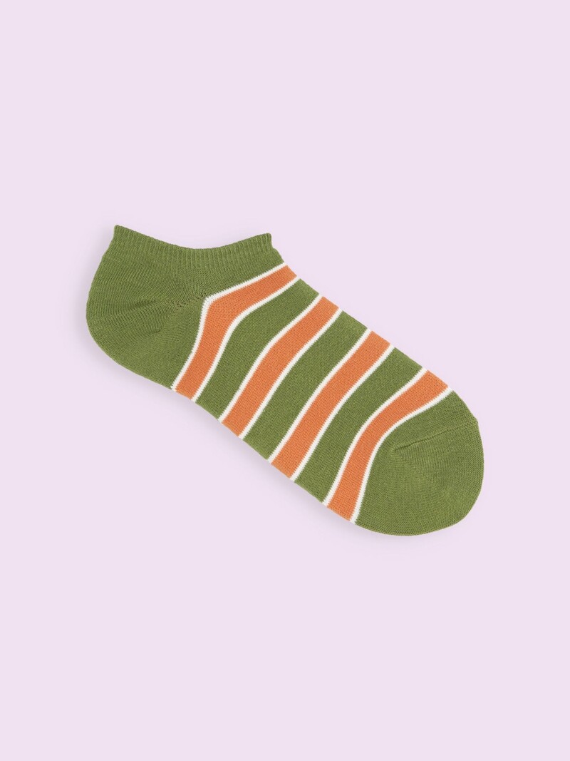 Sneakersocken mit zweifarbigen Streifen