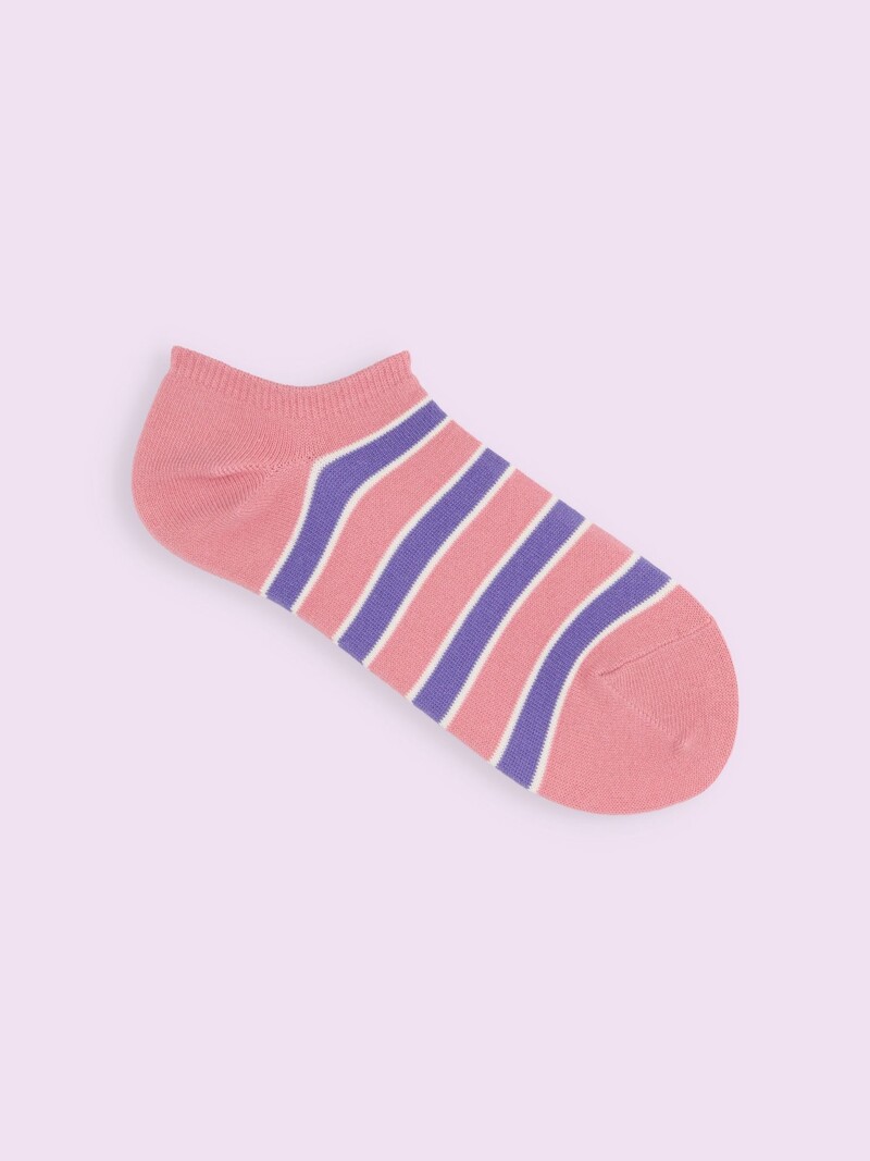 Sneakersocken mit zweifarbigen Streifen