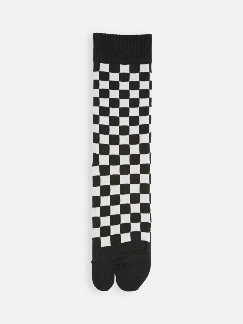 Kozue Collab Check Tabi Crew Socks M