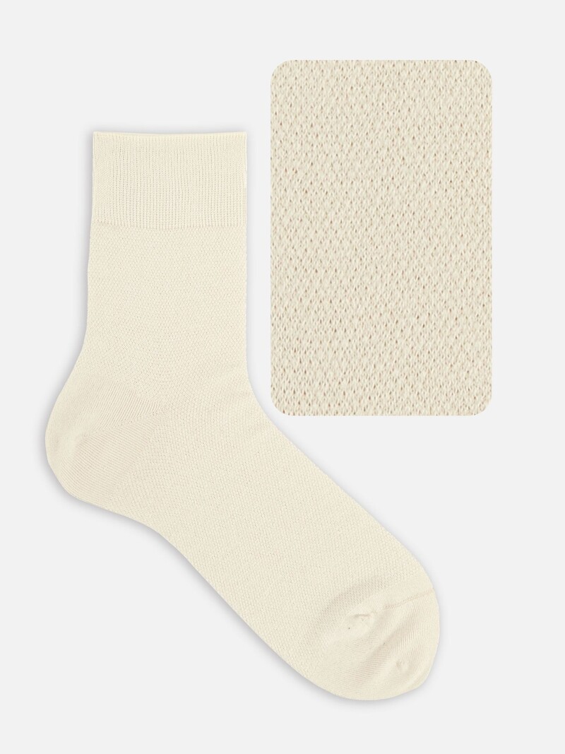 Washi Plain Crepe Short Socks L