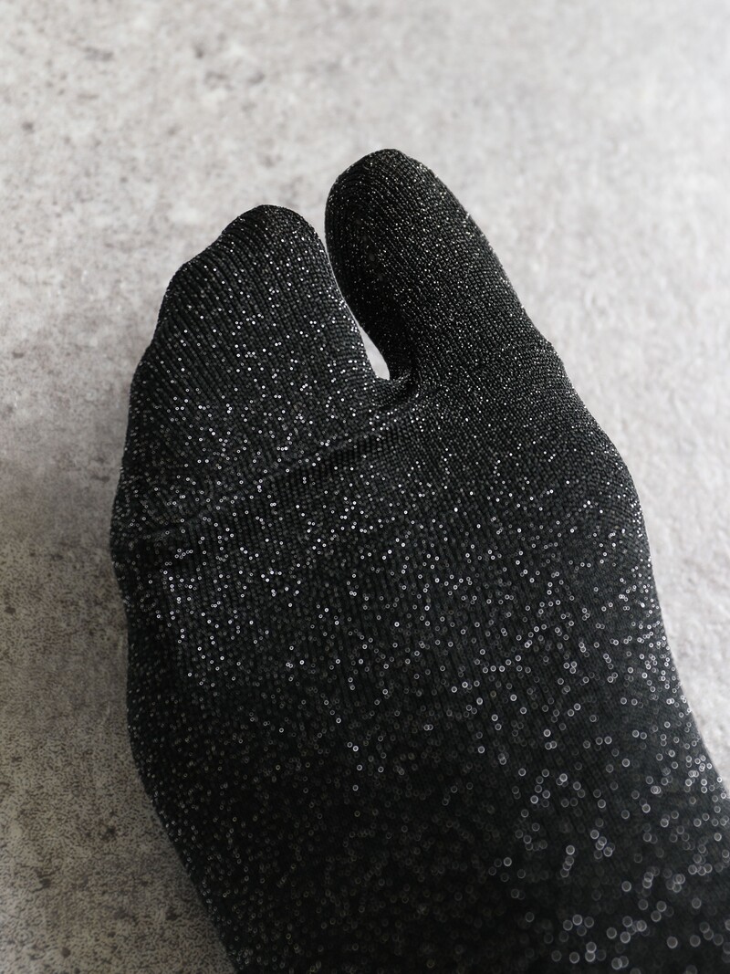 Feine glitzernde Tabi Low Crew-Socken