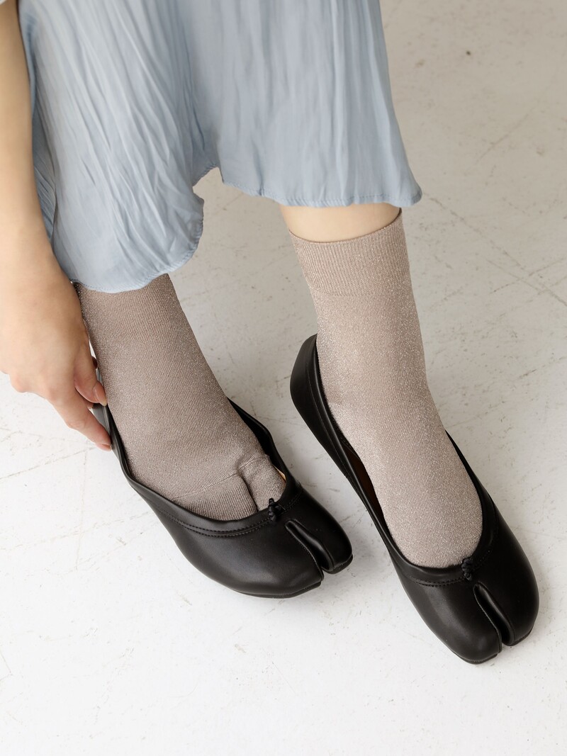 Feine glitzernde Tabi Low Crew-Socken
