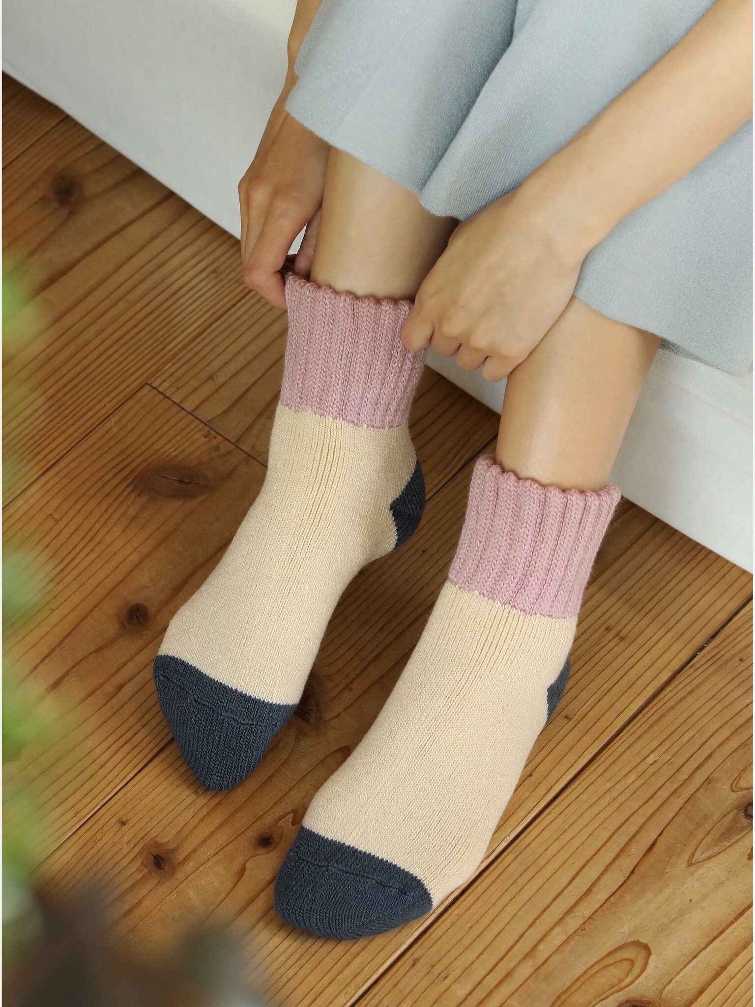 Tricolore Pile Room Socks S