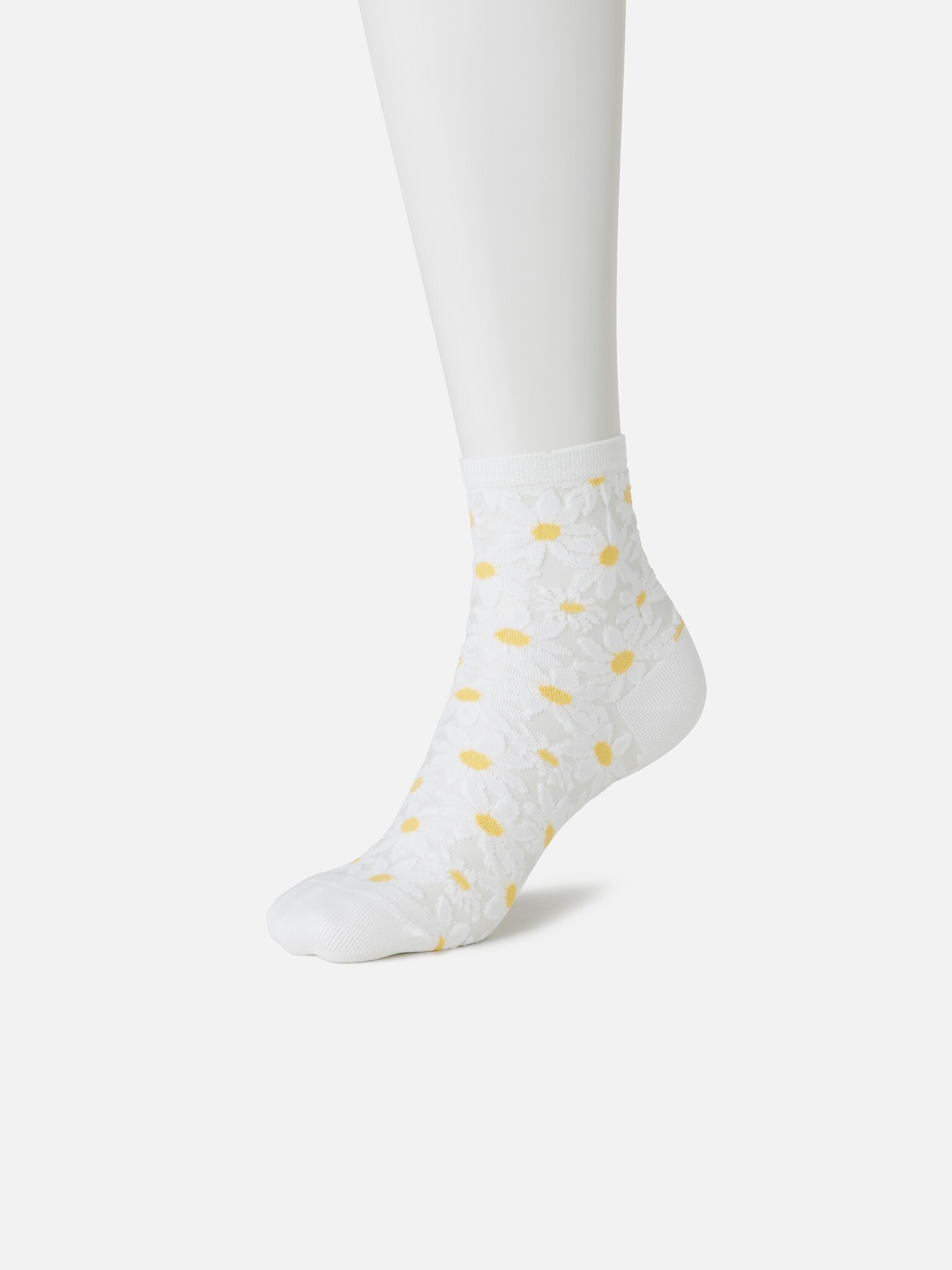 Transparente Gänseblümchen-Knöchelsocken