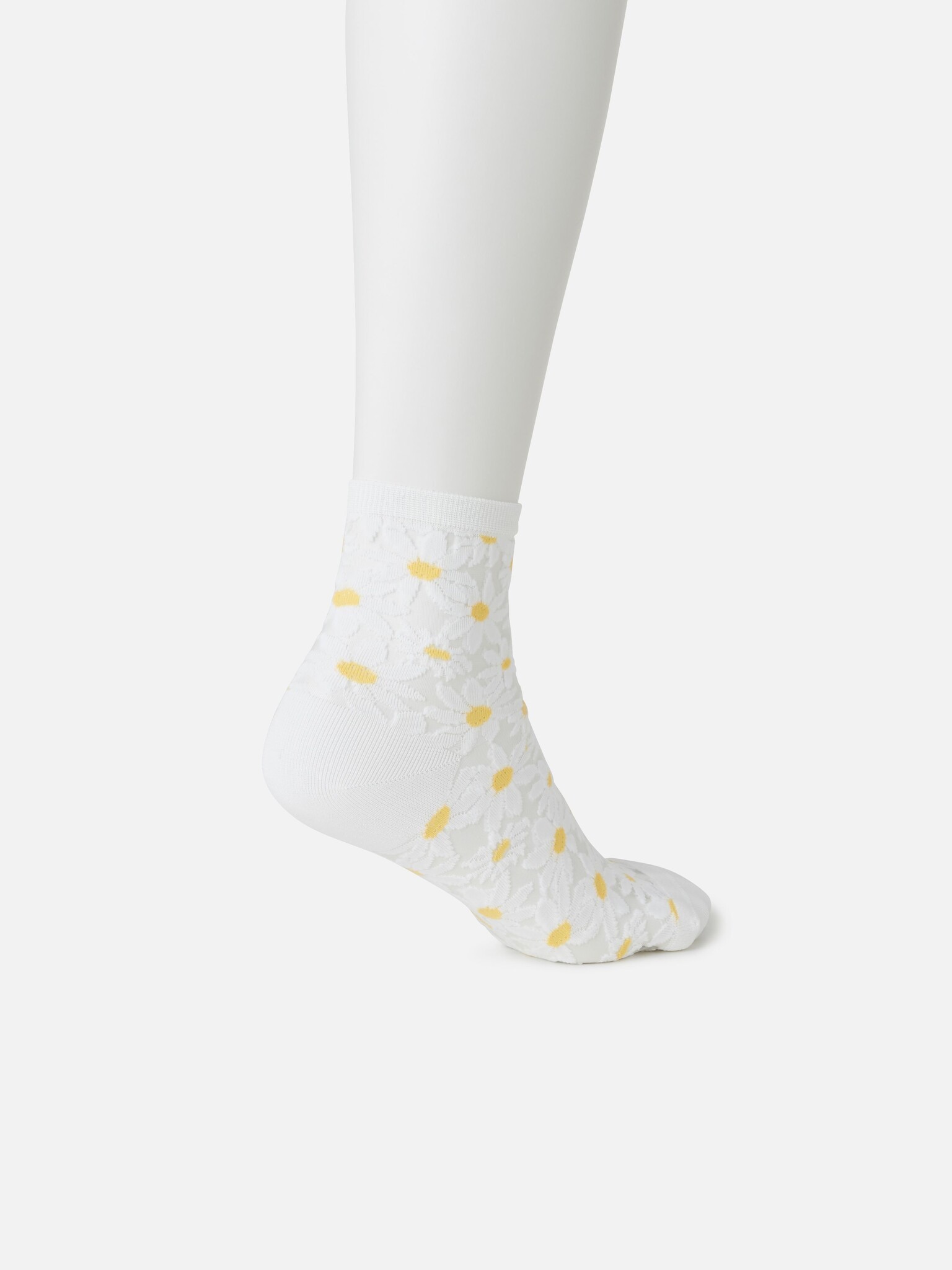 Transparente Gänseblümchen-Knöchelsocken