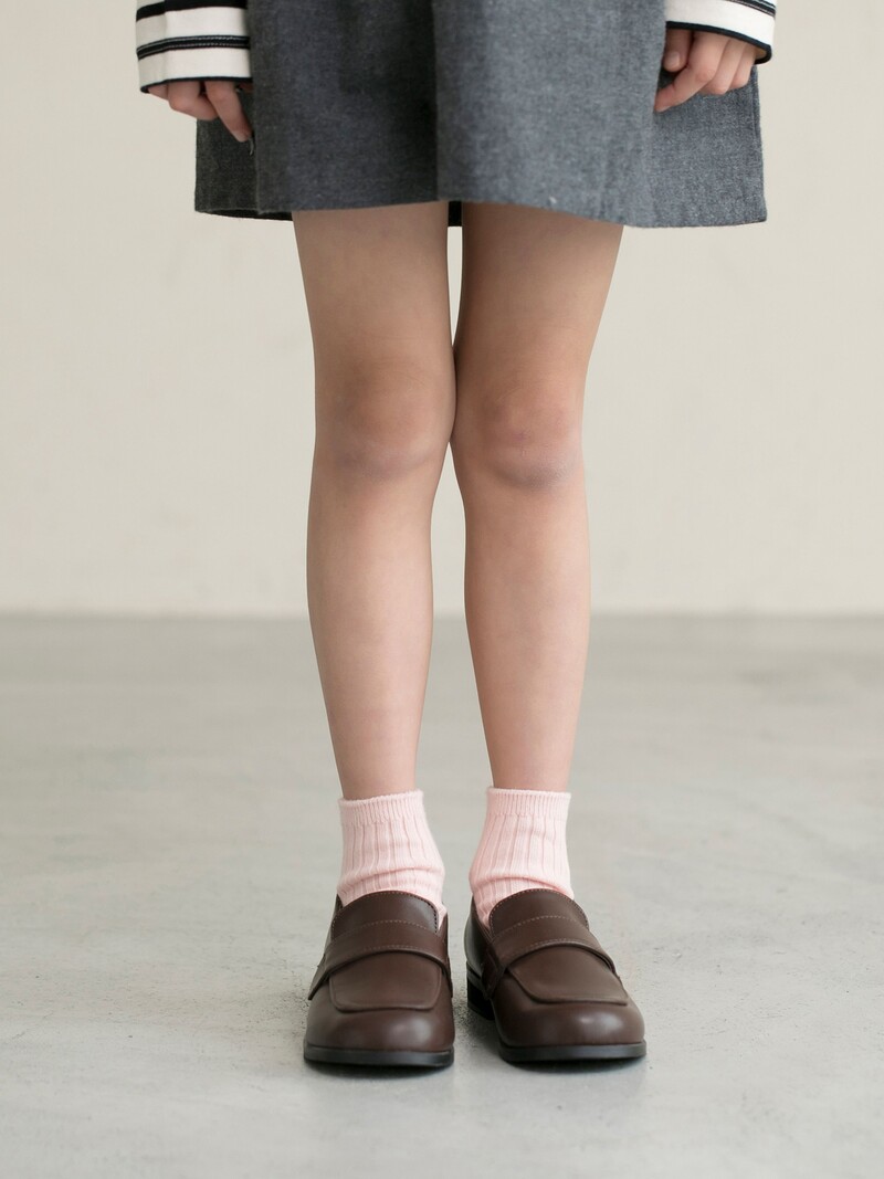 Kid's Cotton Ribbed Short Socks 19-21cm