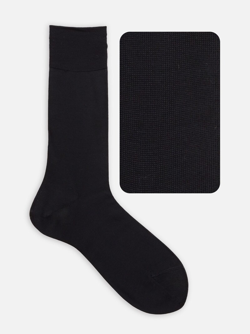 100% Cotton Plain Mid-Calf Socks M