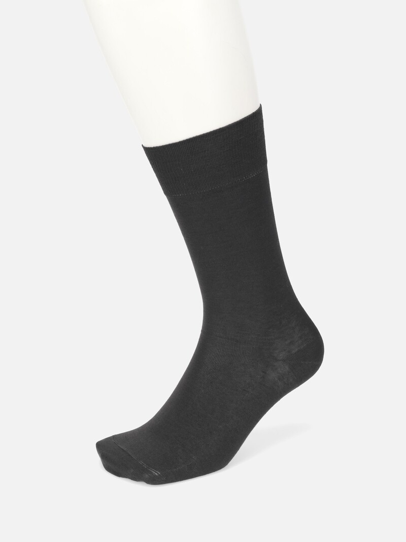 Cotton/Linen Plain Mid-Calf Socks M