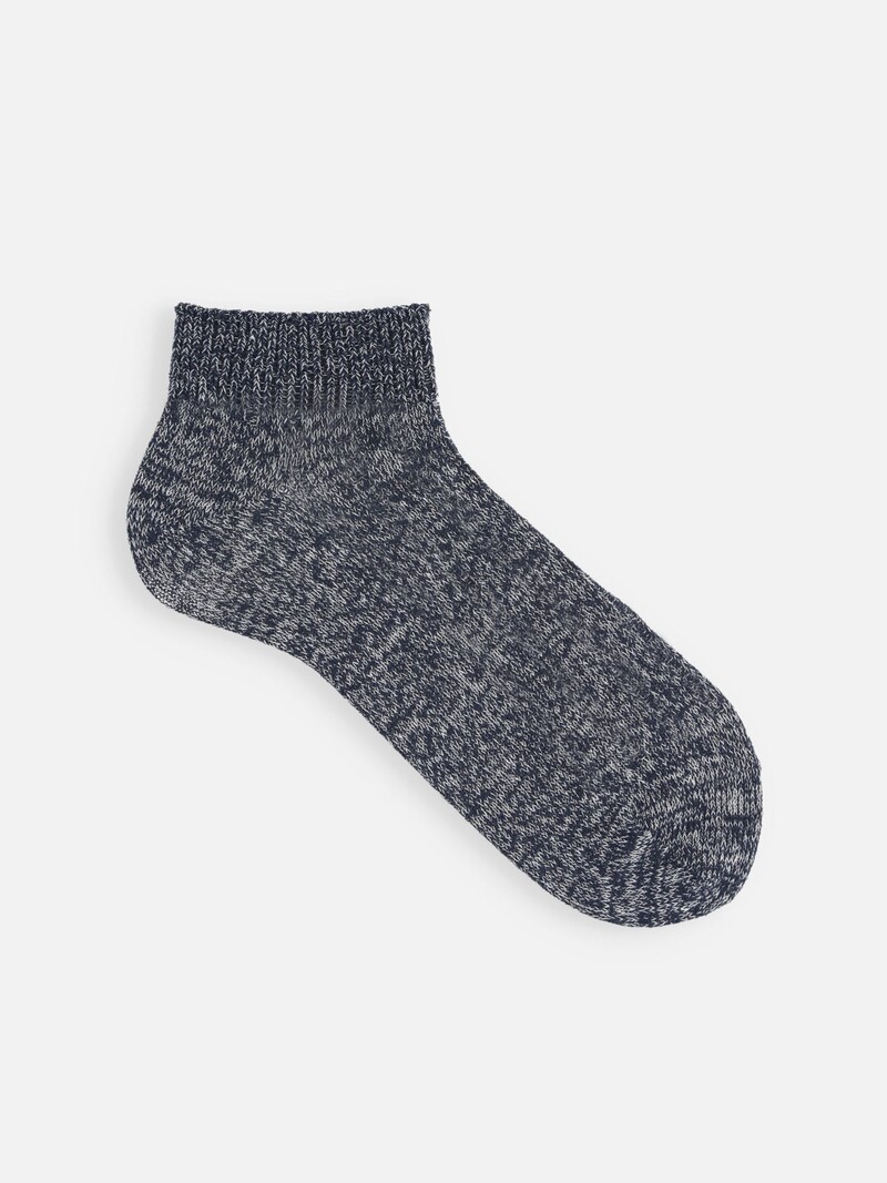 Heathered Sneakersocken aus Baumwolle/Leinen M