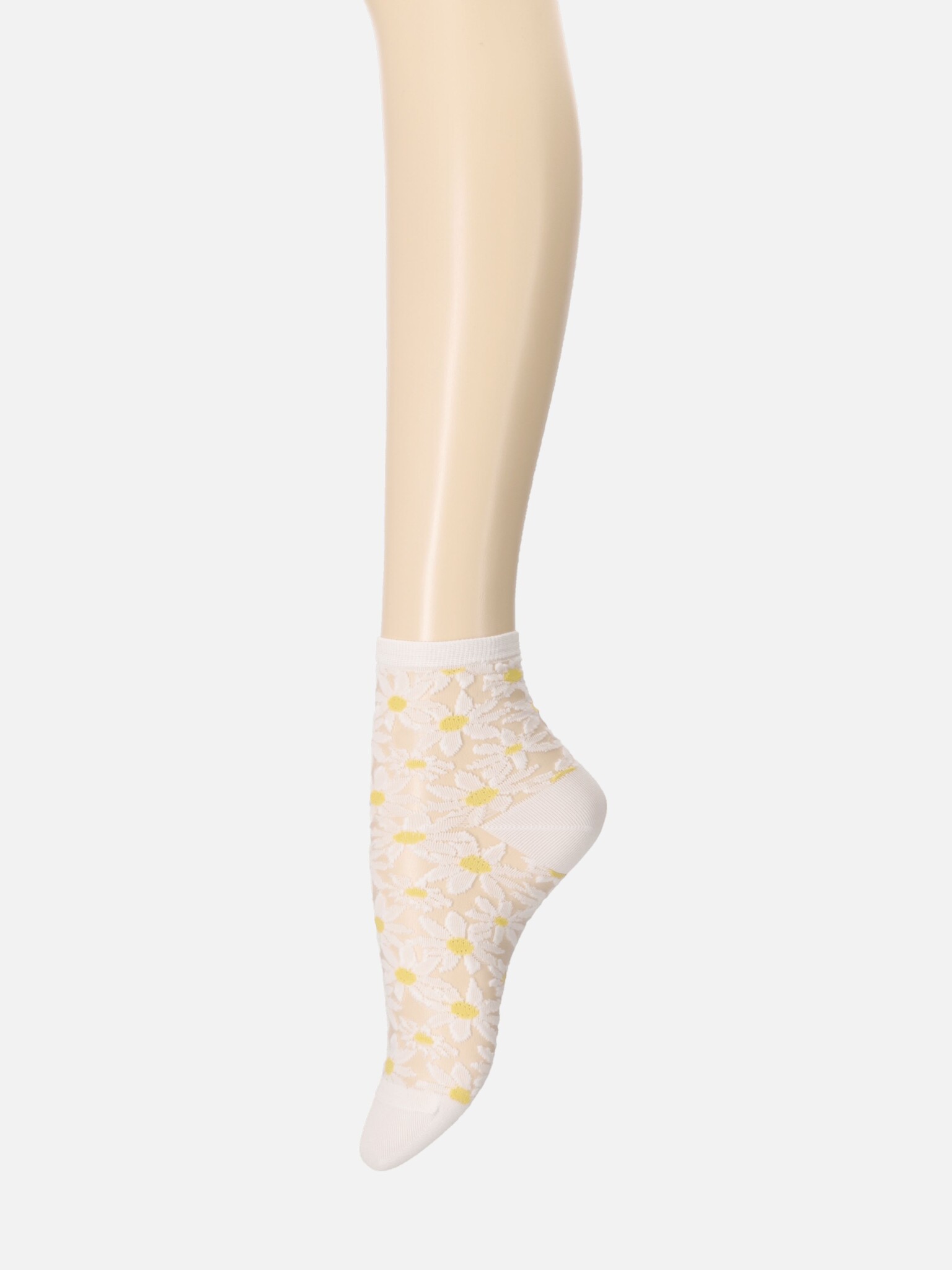 Transparente Gänseblümchen-Knöchelsocken