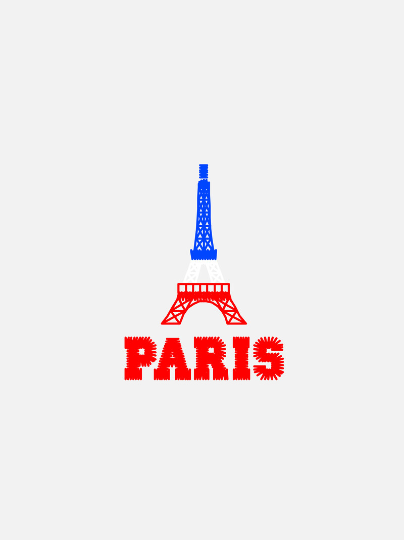 Stickerei Der Eiffelturm