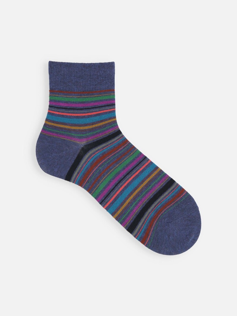 Multi-Stripe Short Socks M