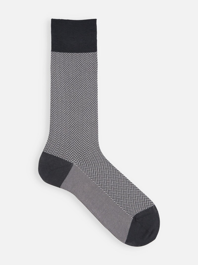 Calcetín de jacquard de espiga en fino algodón Supima M