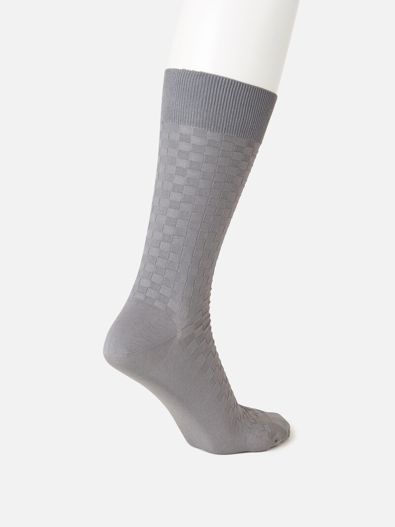 Damier Pattern Mid-Calf Socks M