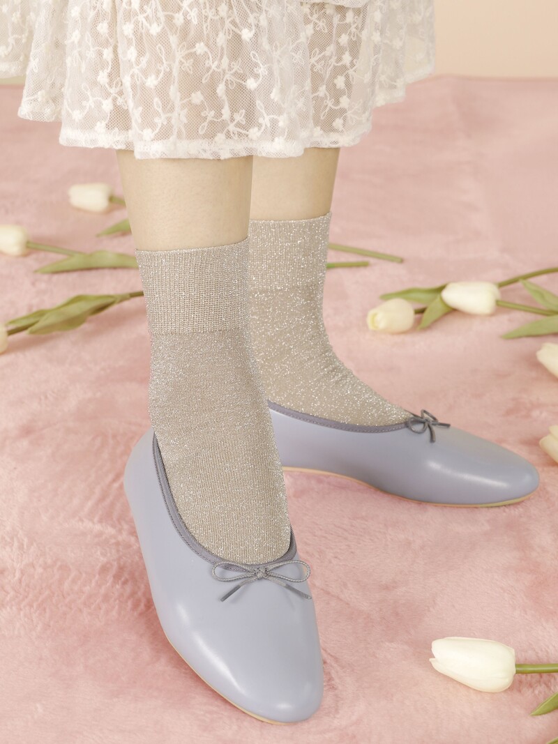 Sparkly Ankle Socks L