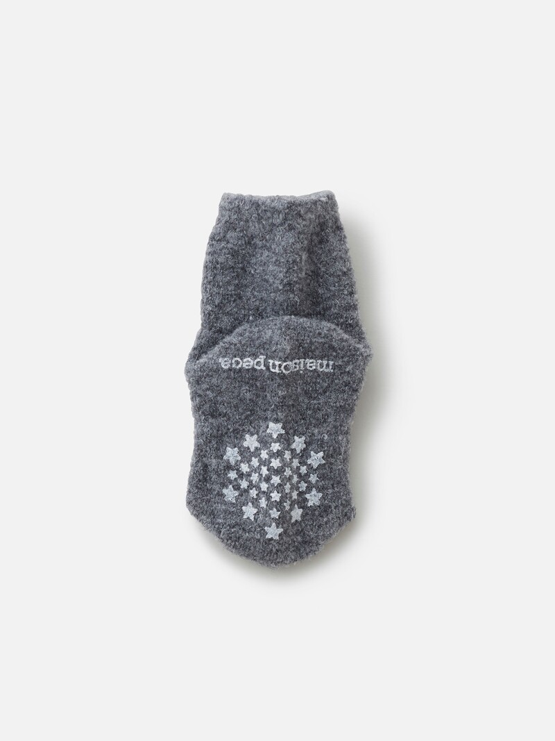 Mi-chaussette laine douce unie Enf.9-12cm