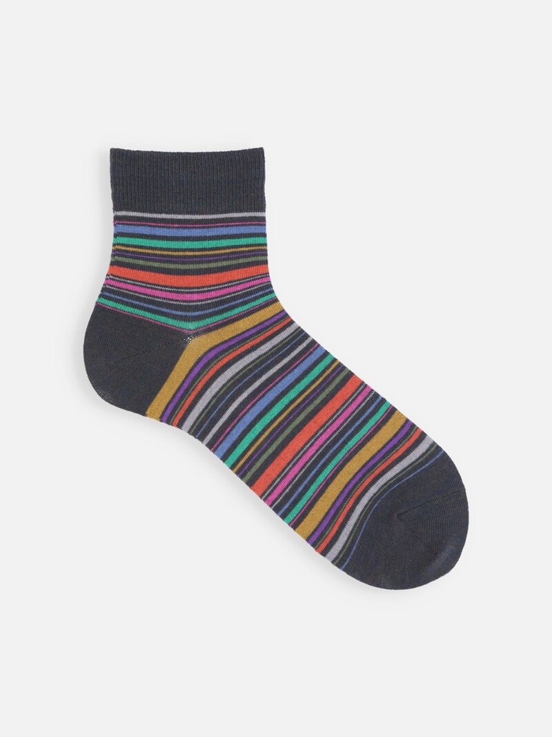 Multi-Stripe Short Socks L