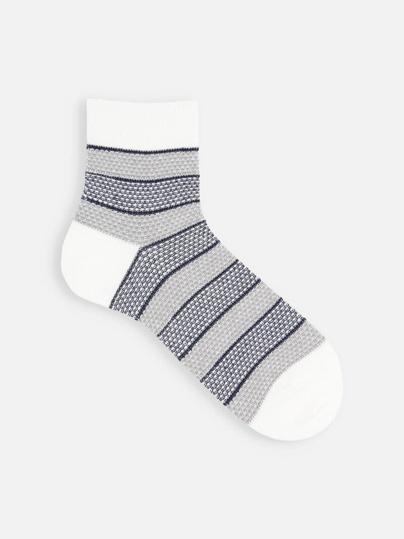 Korte sokken van katoen/linnen met brede strepen
