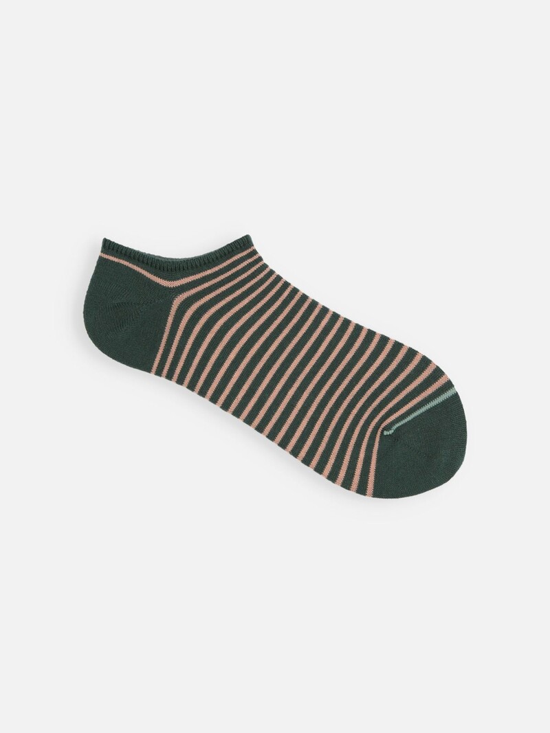 Gestreifte, miteinander verbundene Sneaker-Socken