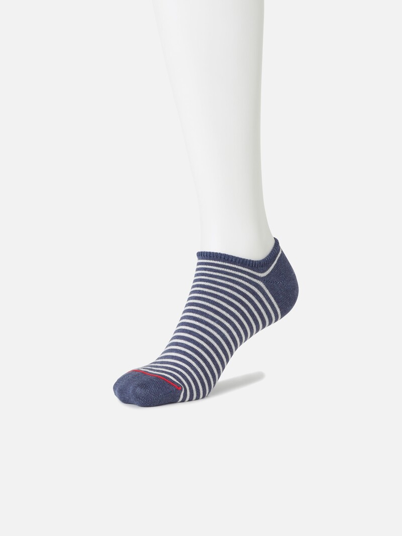 Gestreifte, miteinander verbundene Sneaker-Socken