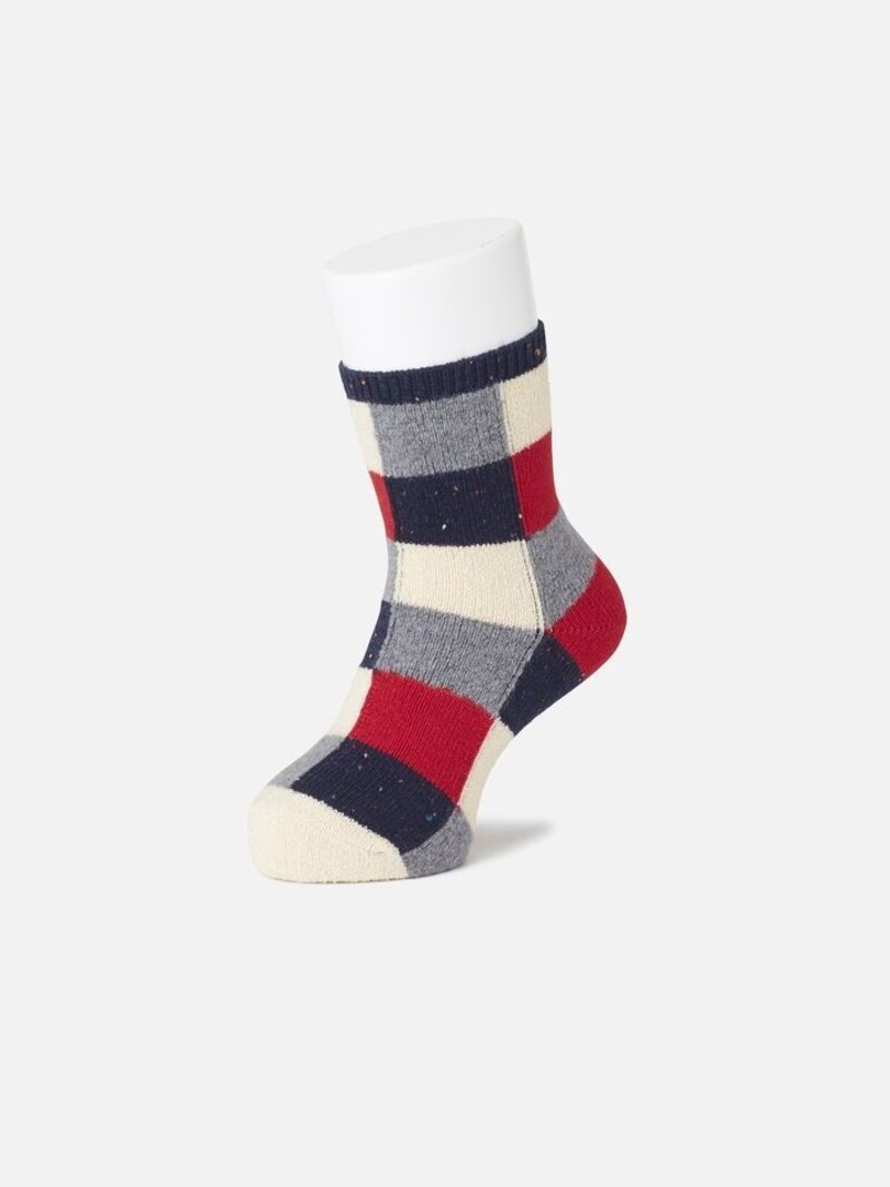 Mi-chaussette Patchwork laine Enf.16-18cm