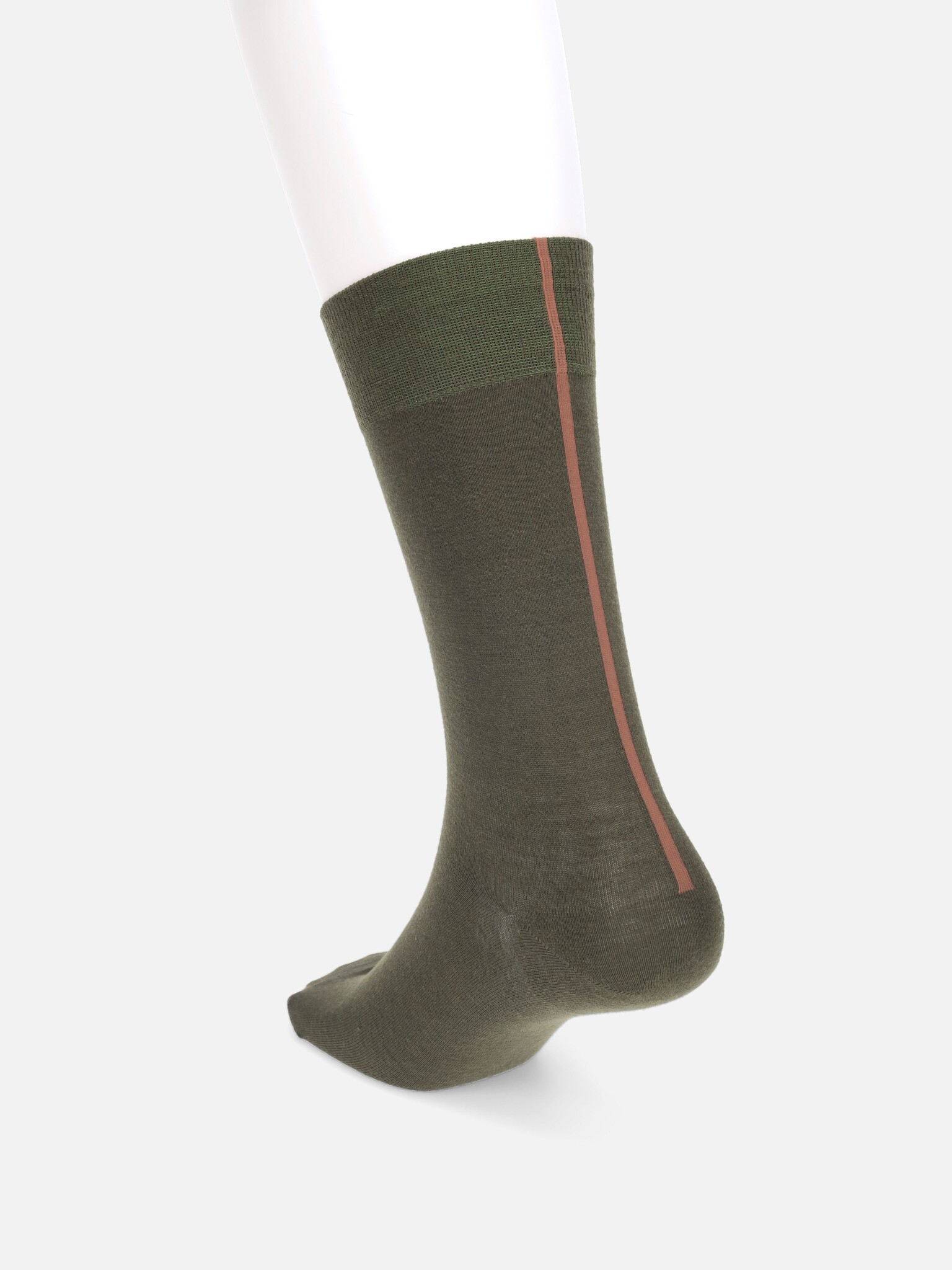 Merinowolle-Crew-Socken mit Rücknaht, Größe M