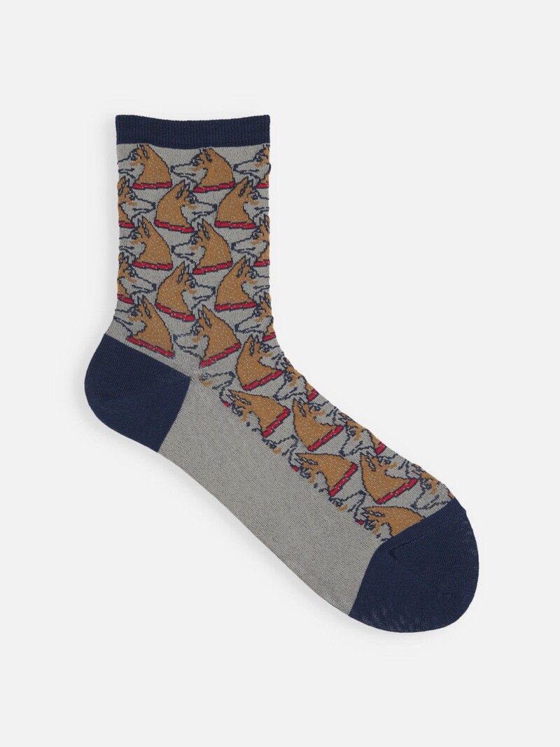 Mi-chaussette motif Manga chiens