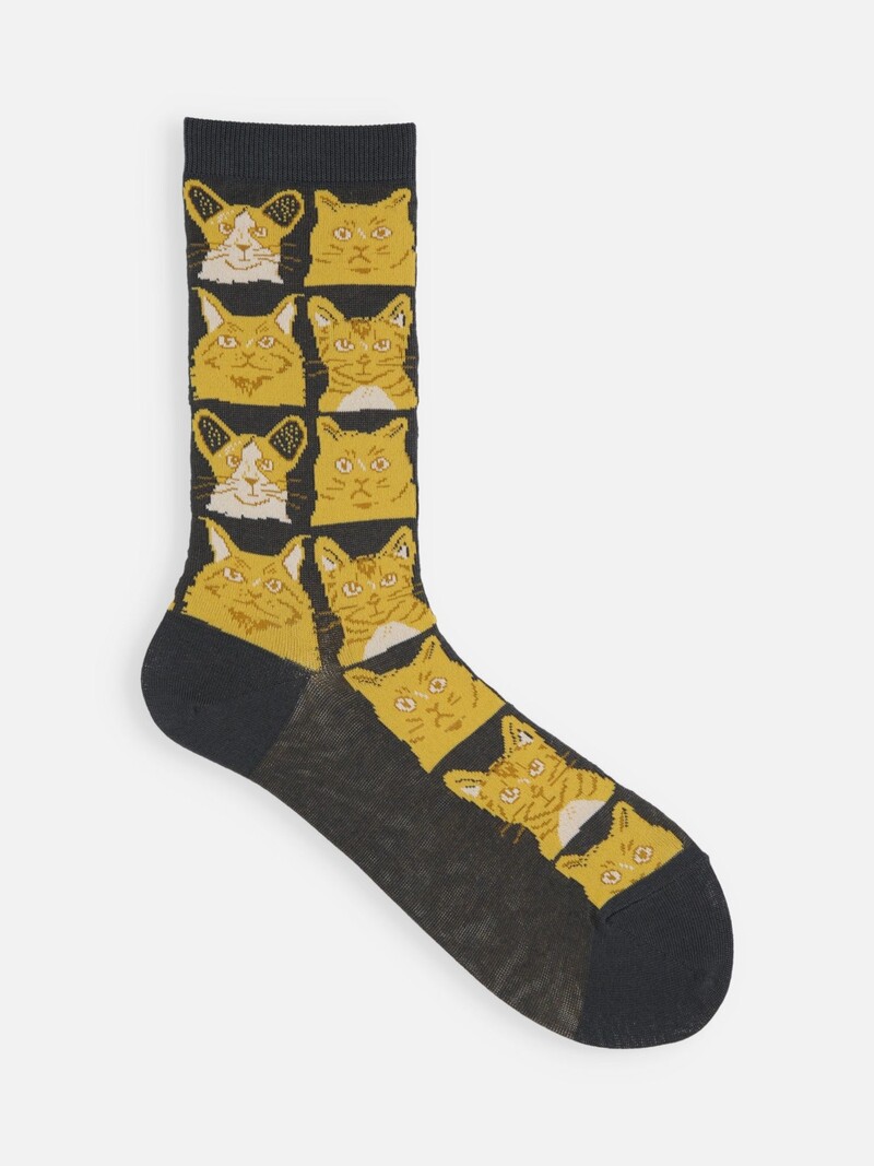 Cat Face Pattern Crew Socks