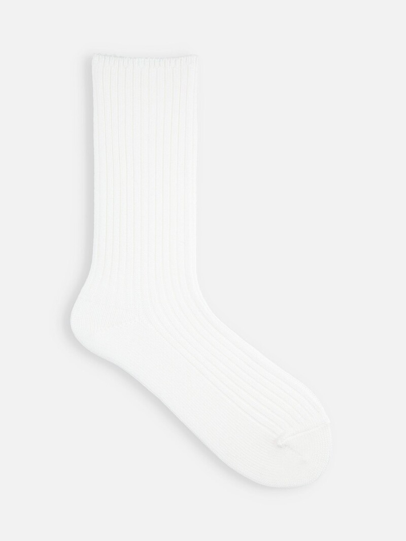 Finest Organic Cotton Ribbed Crew Socks