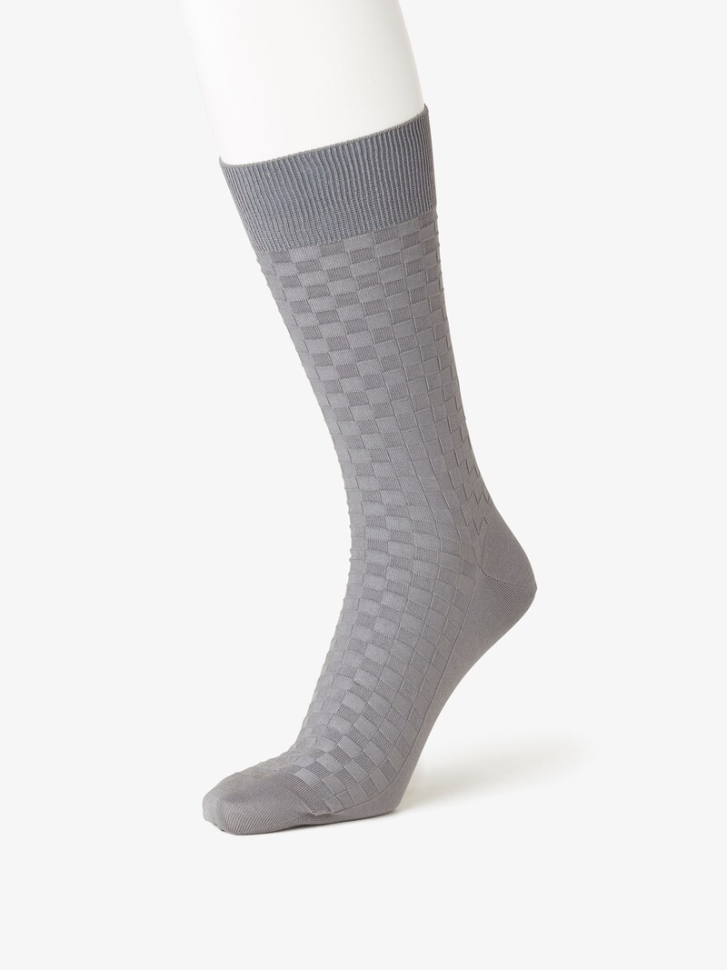Damier Pattern Mid-Calf Socken L