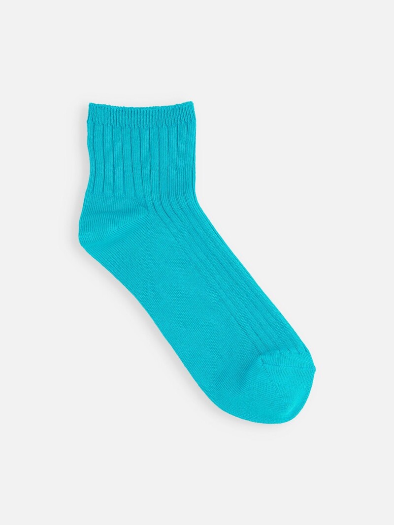 Kid's Cotton Ribbed Short Socks 22-24cm