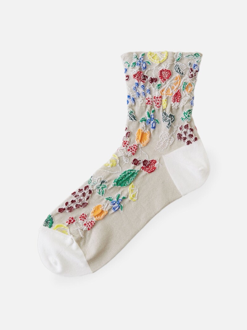 Fruits Float Low Crew Socks