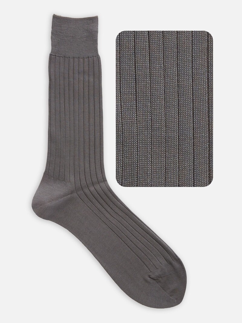 100% Cotton Rib Mid-Calf Socks M