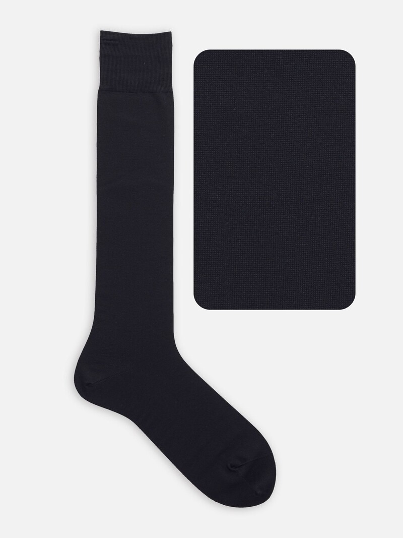 High Socken schlichte Basis-Supima-Baumwolle 220N M