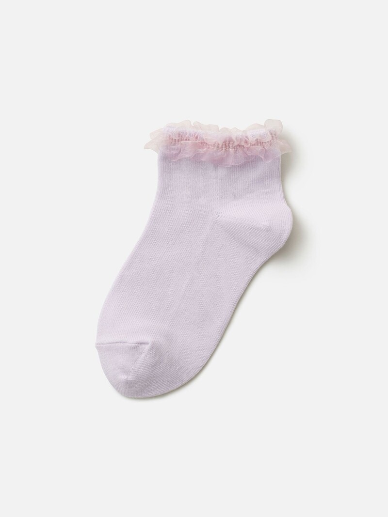 Calcetines de niño tobilleros lisos organza 19-21cm